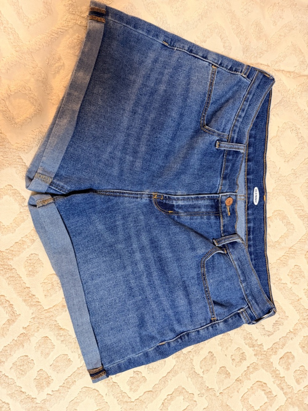 Old Navy Denim Cuffed Women’s Shorts - Blue Size 14                      #503